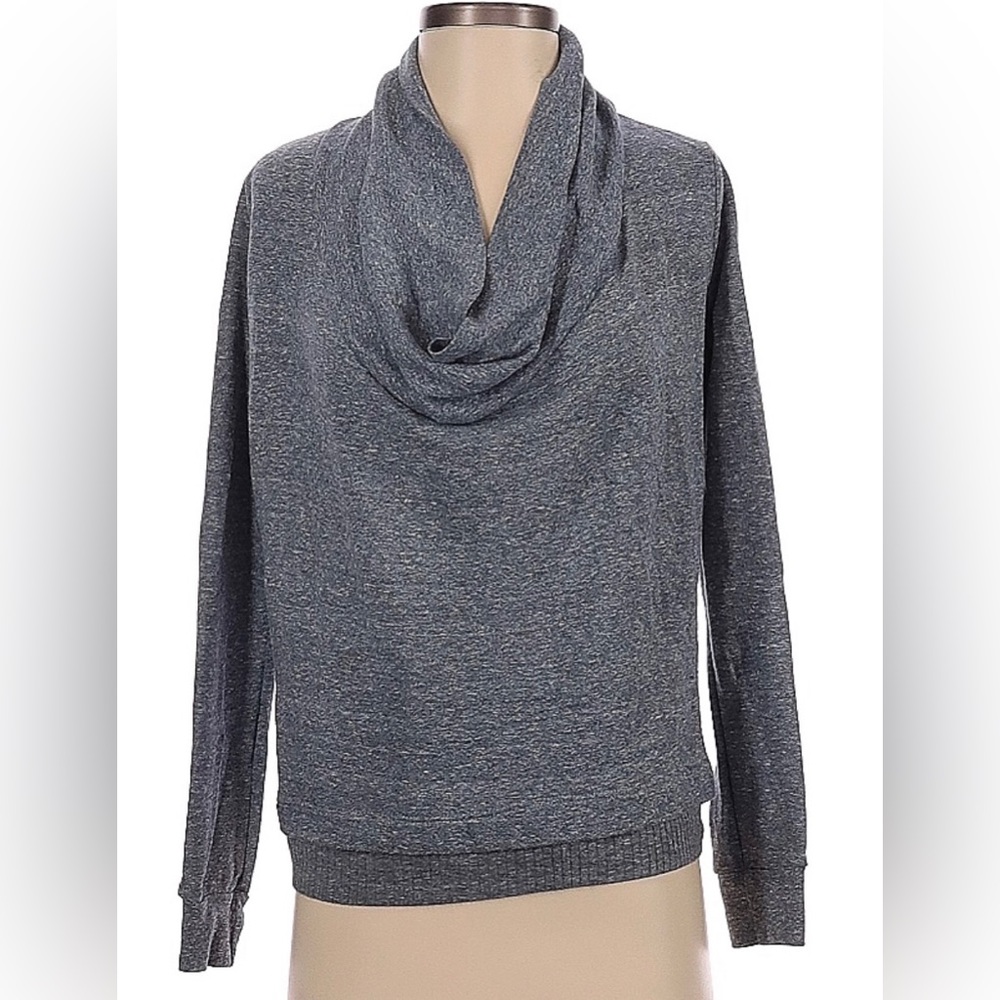 Splendid heather blue cowl neck sweatshirt
